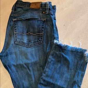 Lucky brand fray bottom jeans!